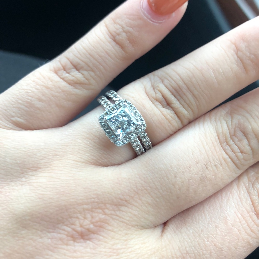 14k diamond ring set